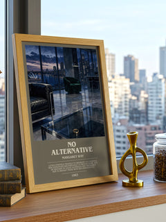 No Alternative bookish print framed by window – literary home decor