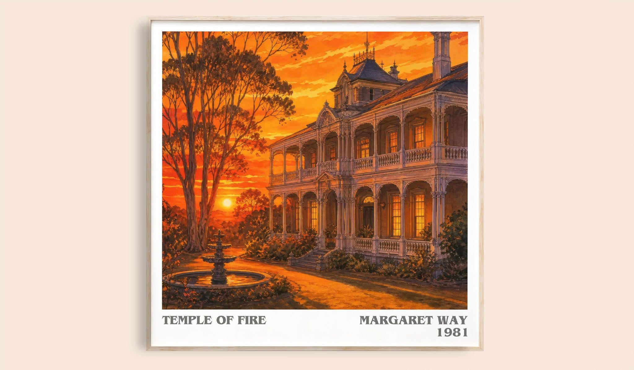 Temple of Fire Literary Art Print by Margaret Way