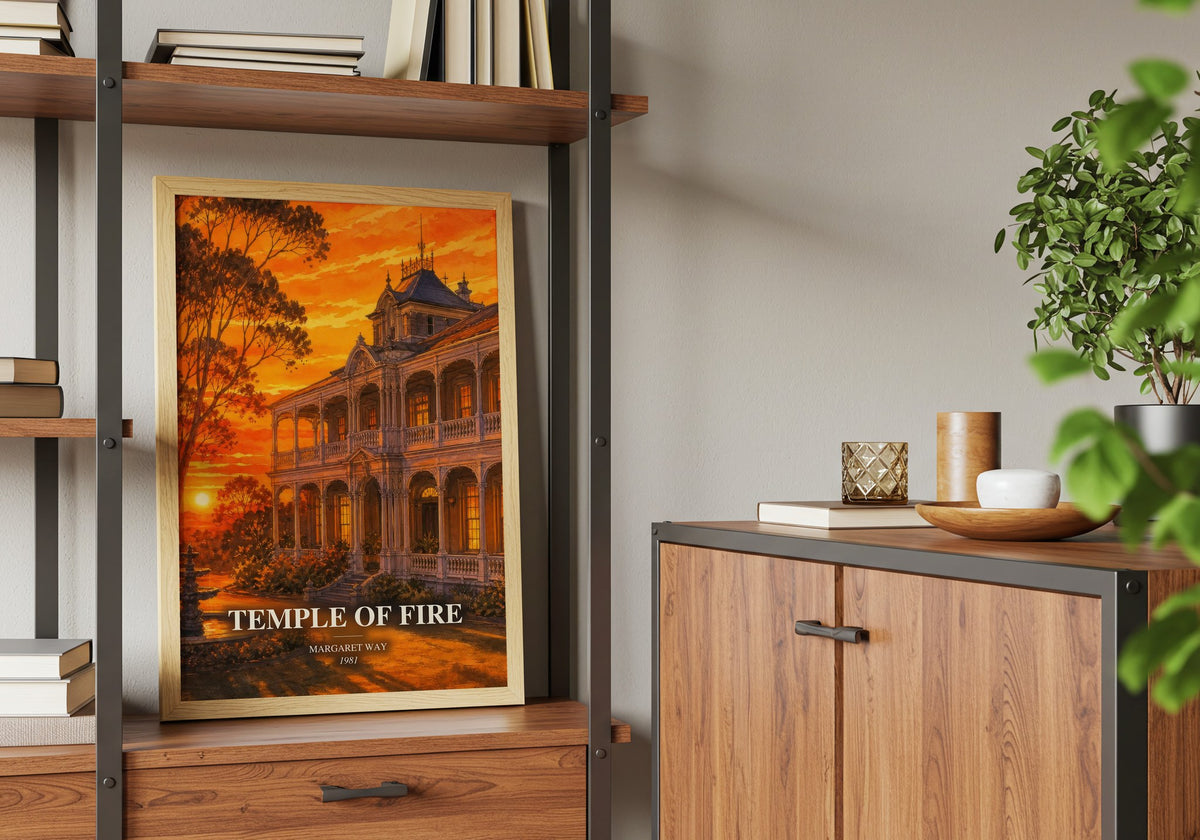 Temple of Fire book watercolour illustration paper finish options – matte satin gloss