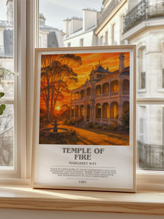 Temple of Fire bookish poster colour and style options – Margaret Way book art