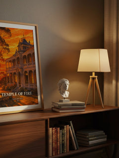 Temple of Fire watercolour print on bookshelf – Margaret Way fan gift