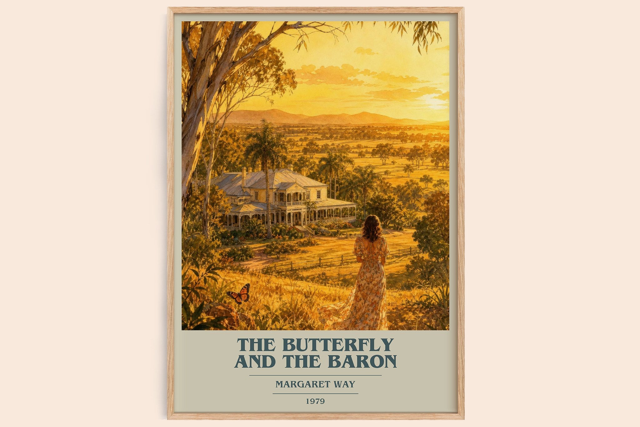 The Butterfly and the Baron Book Cover Poster by Margaret Way