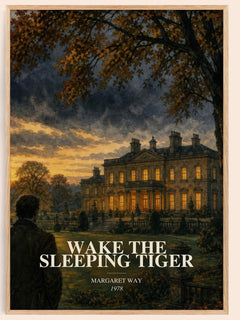 Wake the Sleeping Tiger watercolour book poster by Margaret Way – framed literary art print