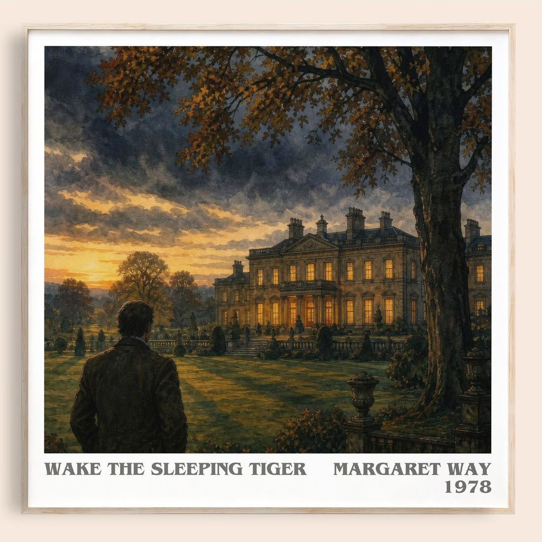 Wake the Sleeping Tiger literary book poster by Margaret Way – framed literary art print