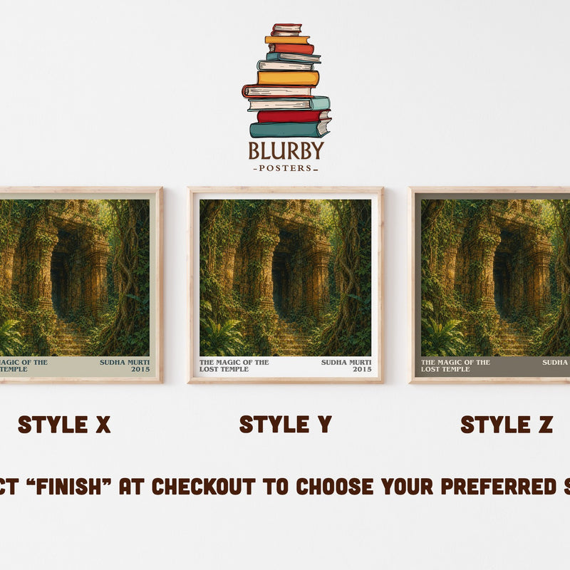 The Magic of the Lost Temple literary print in frame leaning in hallway – childrens wall art