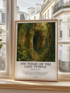 The Magic of the Lost Temple bookish poster colour and style options – Sudha Murti book art