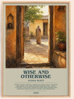 Wise and otherwise bookish book poster by Sudha Murti – framed literary art print