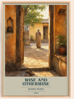 Wise and otherwise book cover book poster by Sudha Murti – framed literary art print
