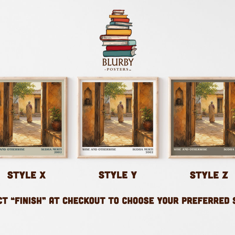 Wise and otherwise literary print in frame leaning in hallway – memoir wall art