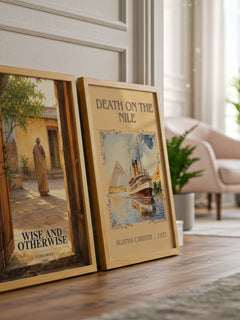 Wise and otherwise watercolour print framed by window – literary home decor