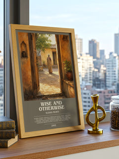 Wise and otherwise bookish print framed by window – literary home decor