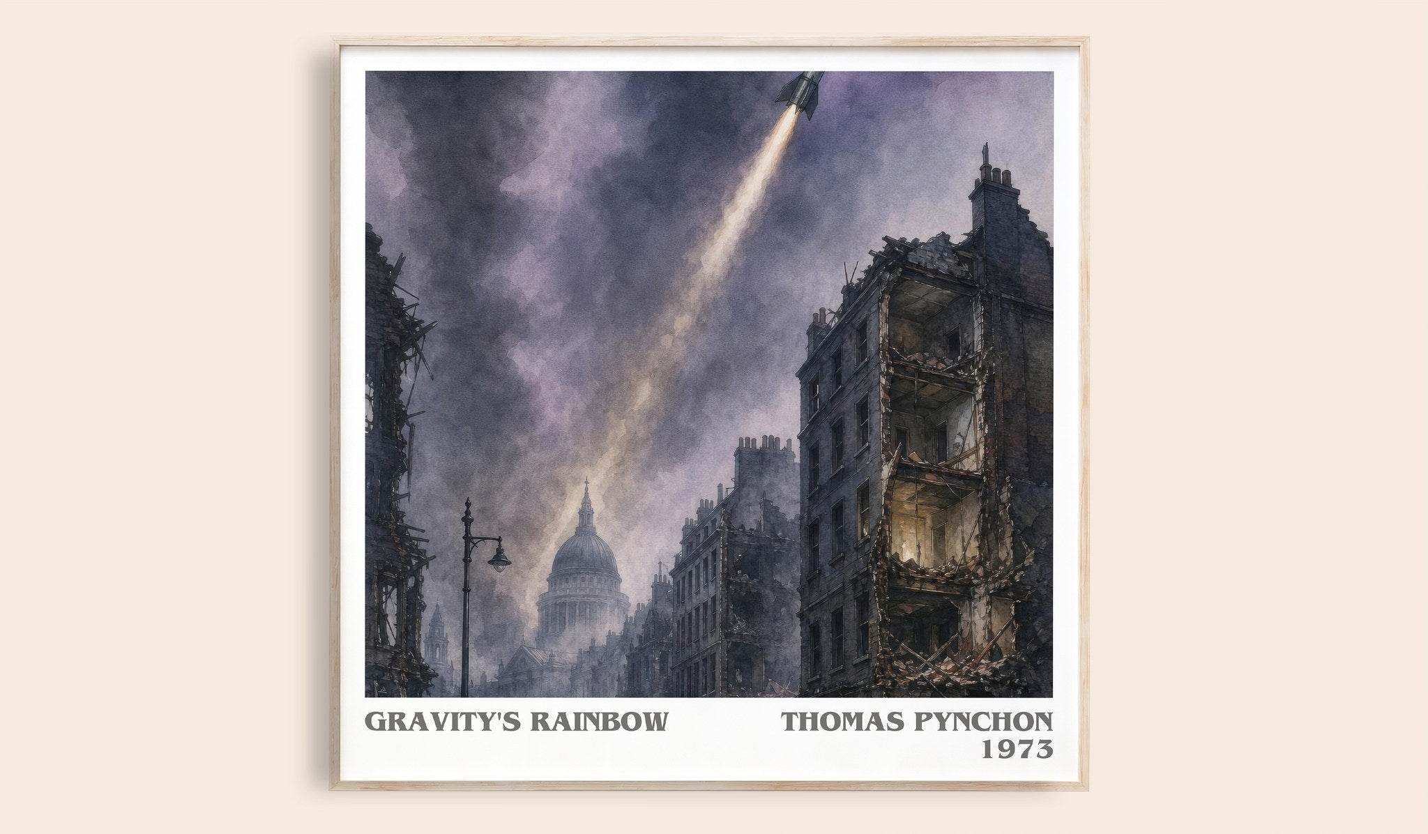 Gravity's Rainbow Literary Art Print by Thomas Pynchon