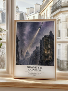 Gravity's Rainbow book cover poster colour and style options – Thomas Pynchon book art