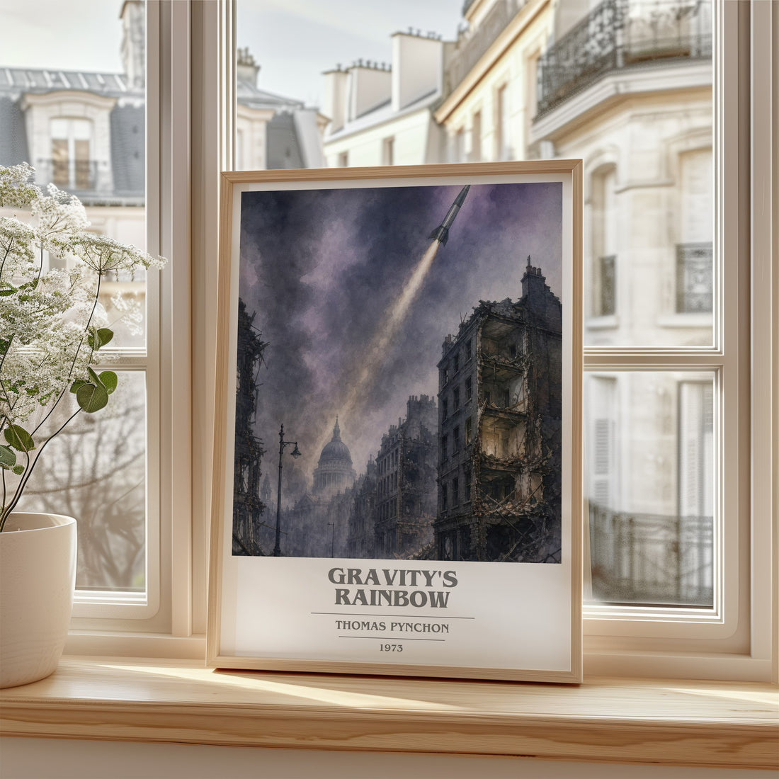 Gravity's Rainbow book cover poster colour and style options – Thomas Pynchon book art