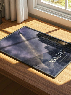 Gravity's Rainbow watercolour book poster framed on wall – literary fiction wall art