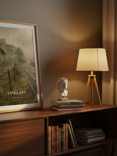 Vineland watercolour print on bookshelf – Thomas Pynchon fan gift