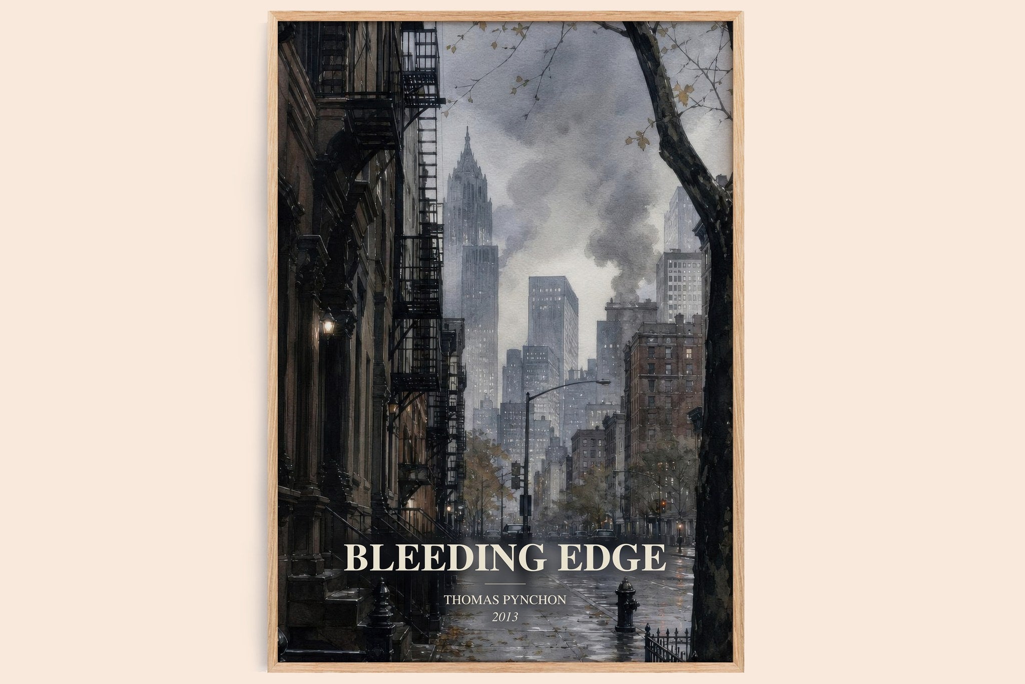 Bleeding Edge Book Watercolour Illustration by Thomas Pynchon