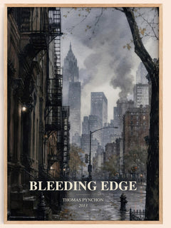 Bleeding Edge watercolour book poster by Thomas Pynchon – framed literary art print
