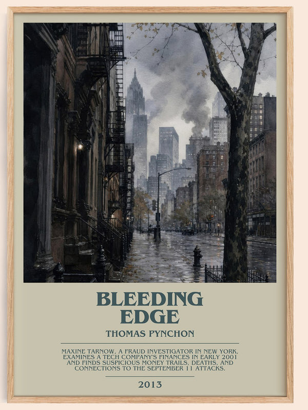 Bleeding Edge bookish book poster by Thomas Pynchon – framed literary art print