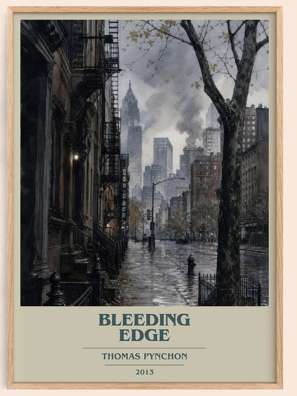Bleeding Edge book cover book poster by Thomas Pynchon – framed literary art print
