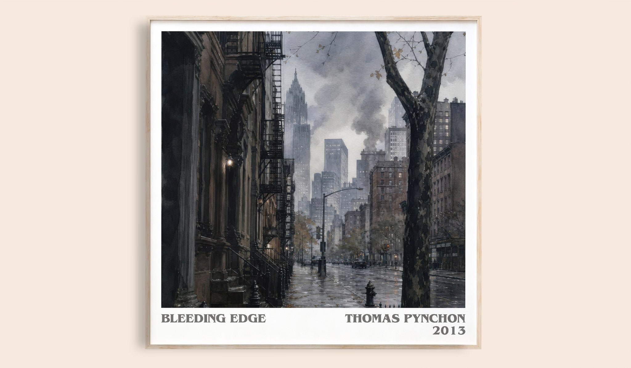 Bleeding Edge Literary Art Print by Thomas Pynchon