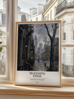 Bleeding Edge book cover poster colour and style options – Thomas Pynchon book art