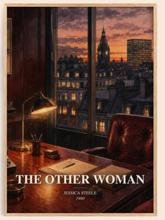 The Other Woman watercolour book poster by Jessica Steele – framed literary art print