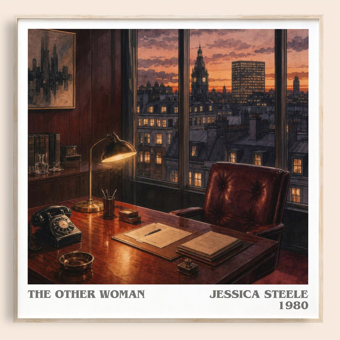 The Other Woman literary book poster by Jessica Steele – framed literary art print