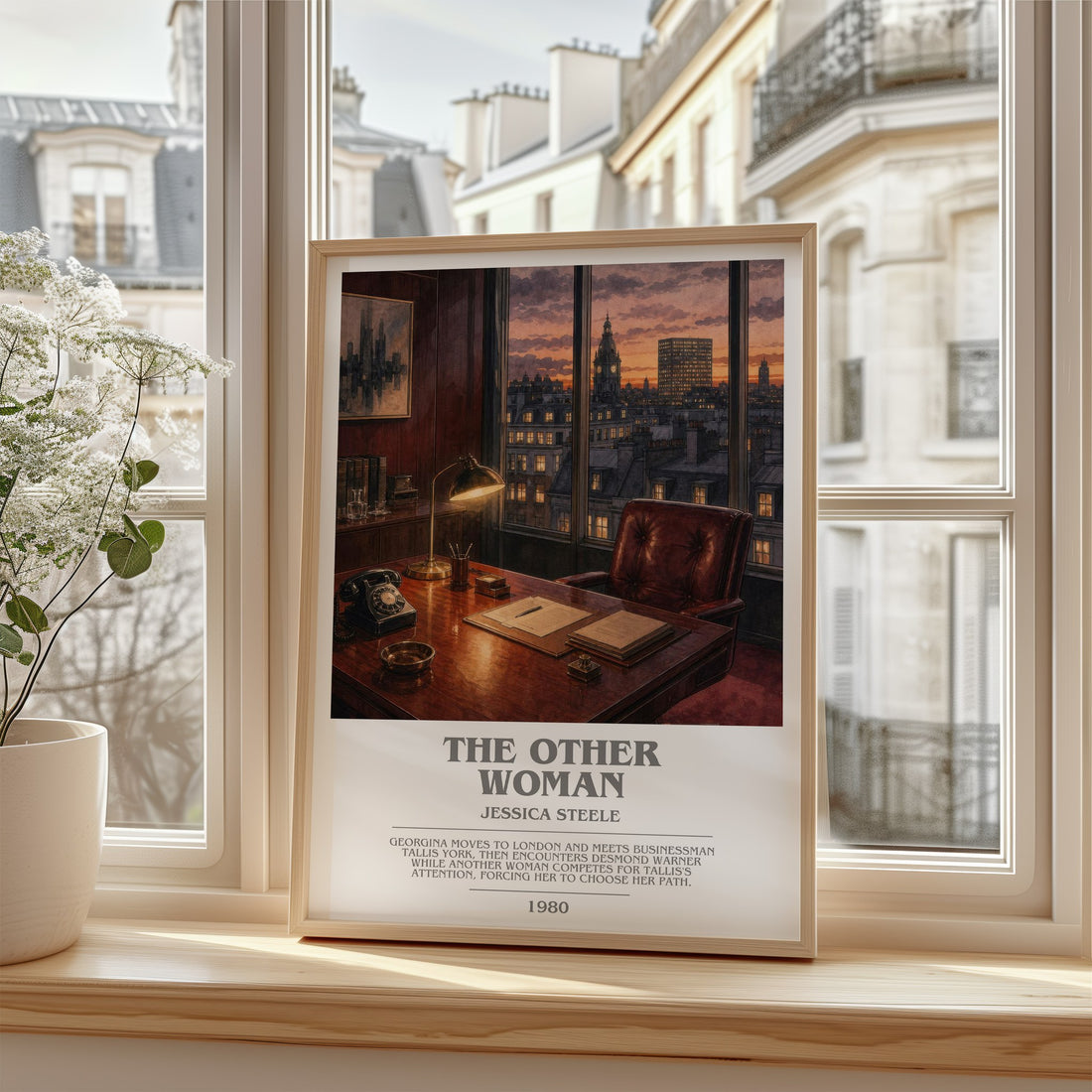 The Other Woman bookish poster colour and style options – Jessica Steele book art