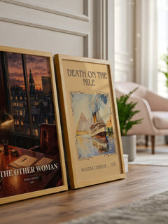 The Other Woman watercolour print framed by window – literary home decor