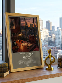 The Other Woman bookish print framed by window – literary home decor