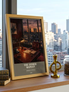 The Other Woman book cover print framed by window – literary home decor