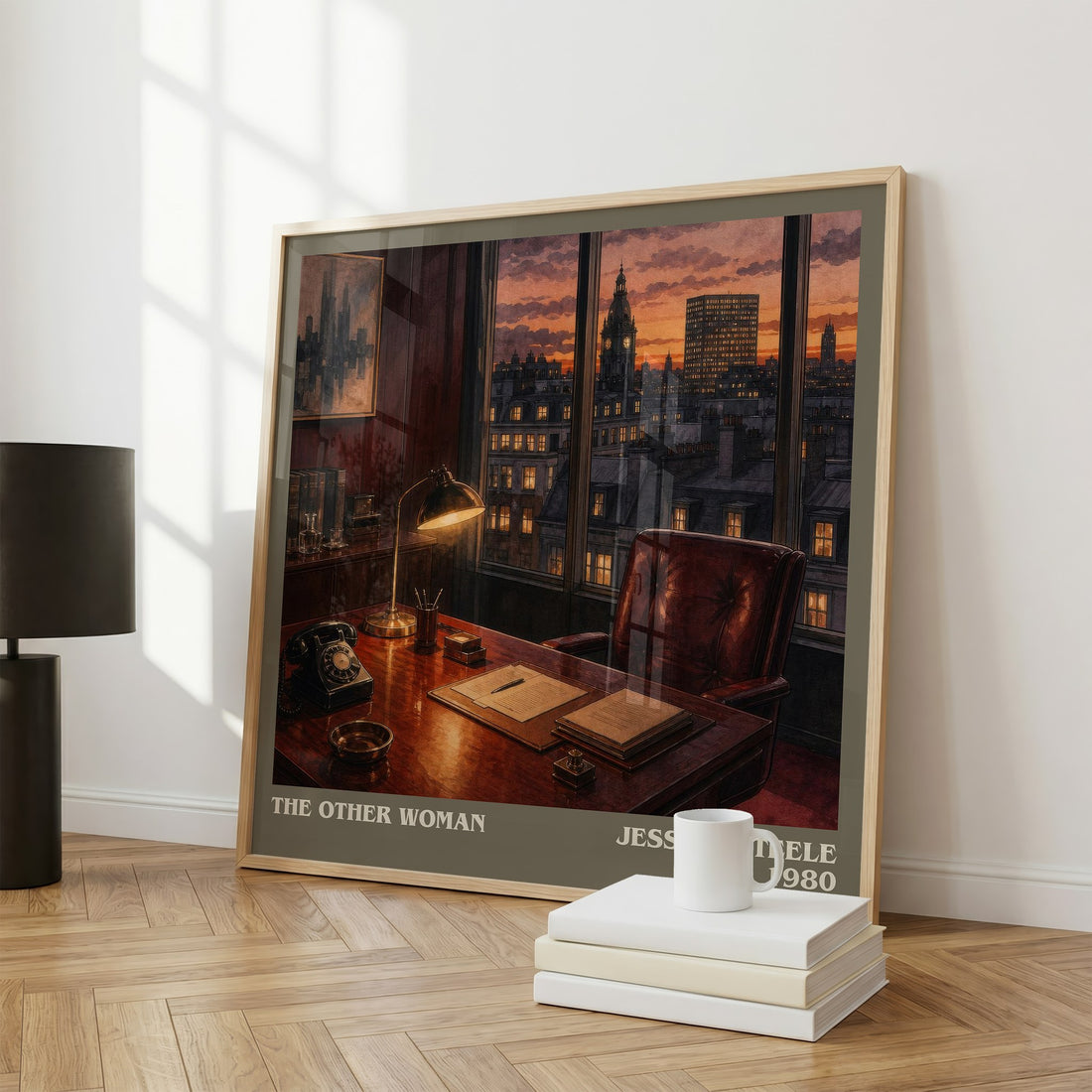 The Other Woman literary print framed by window – literary home decor
