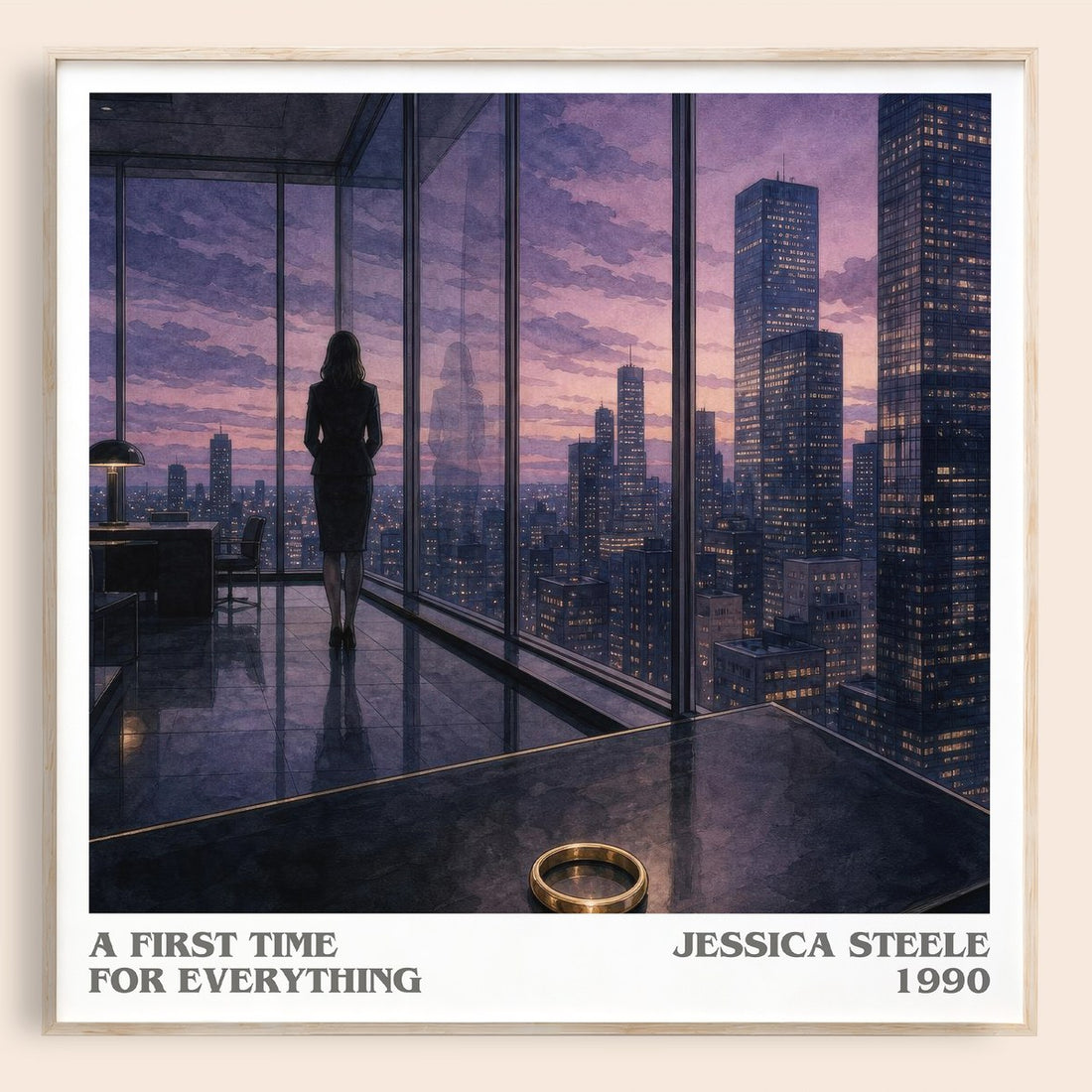 A First Time for Everything literary book poster by Jessica Steele – framed literary art print