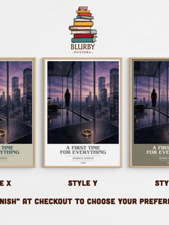 A First Time for Everything book cover print in frame leaning in hallway – romance wall art