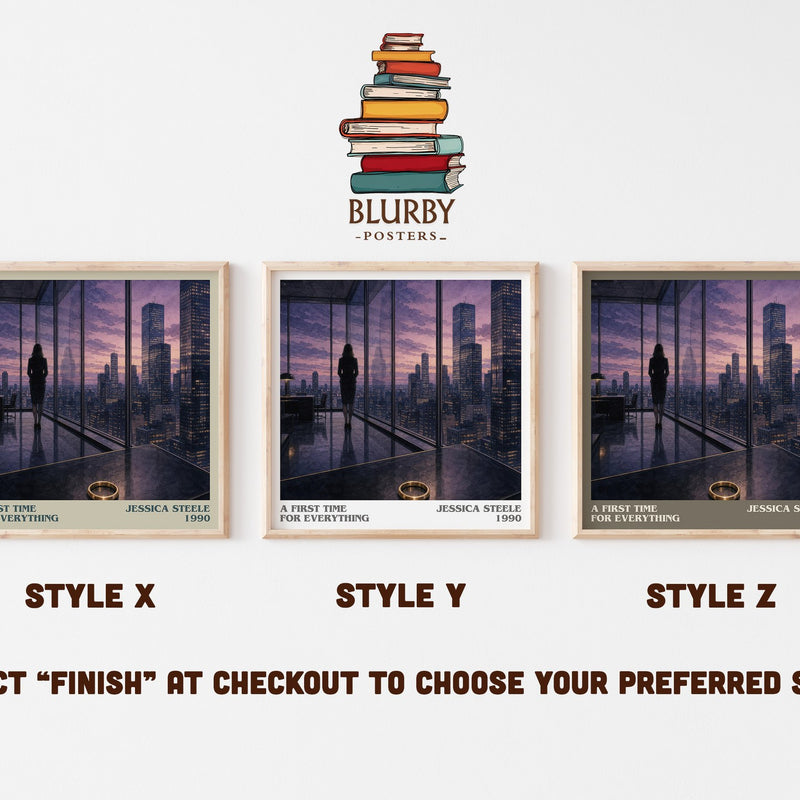 A First Time for Everything literary print in frame leaning in hallway – romance wall art
