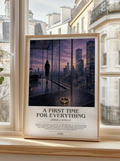 A First Time for Everything bookish poster colour and style options – Jessica Steele book art