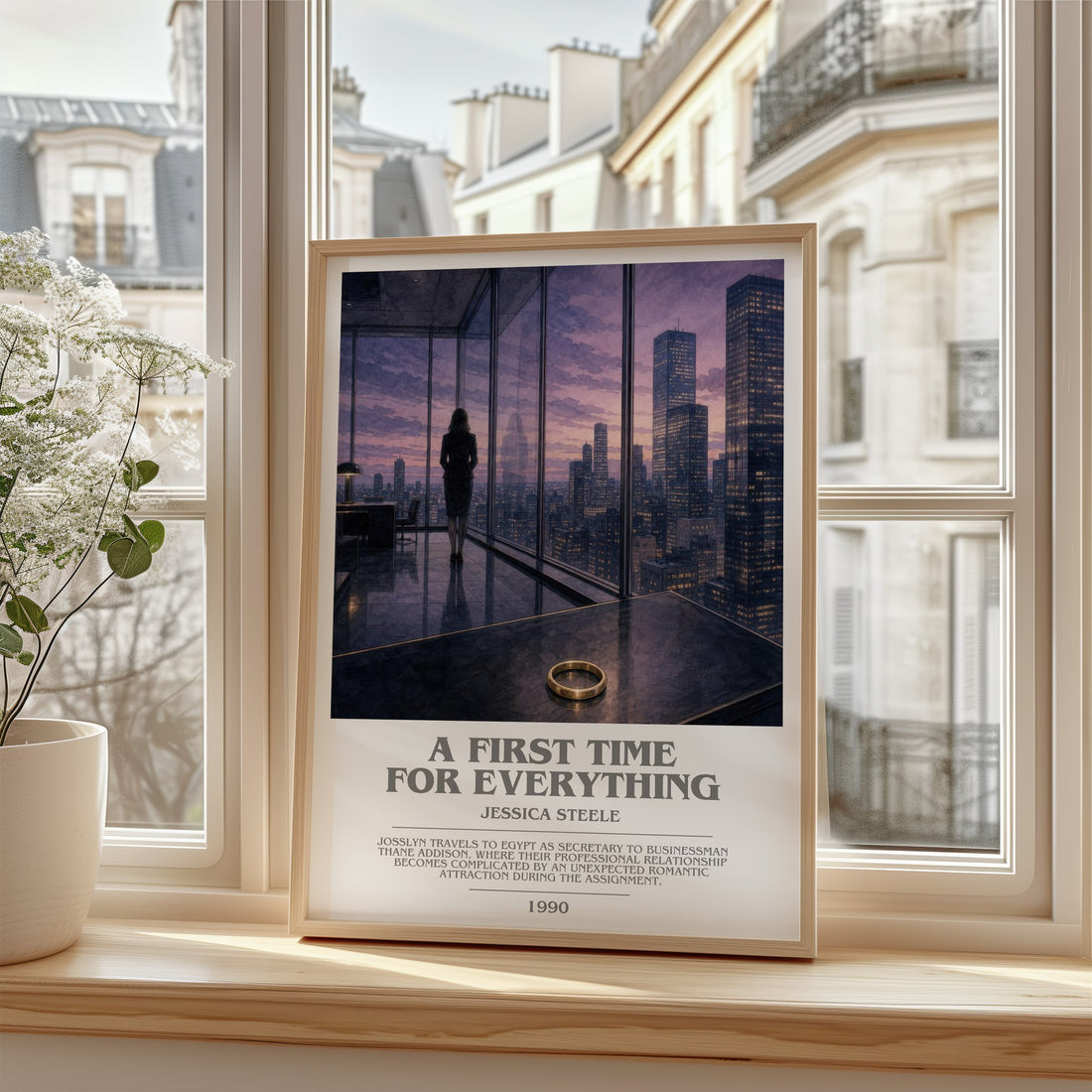 A First Time for Everything bookish poster colour and style options – Jessica Steele book art