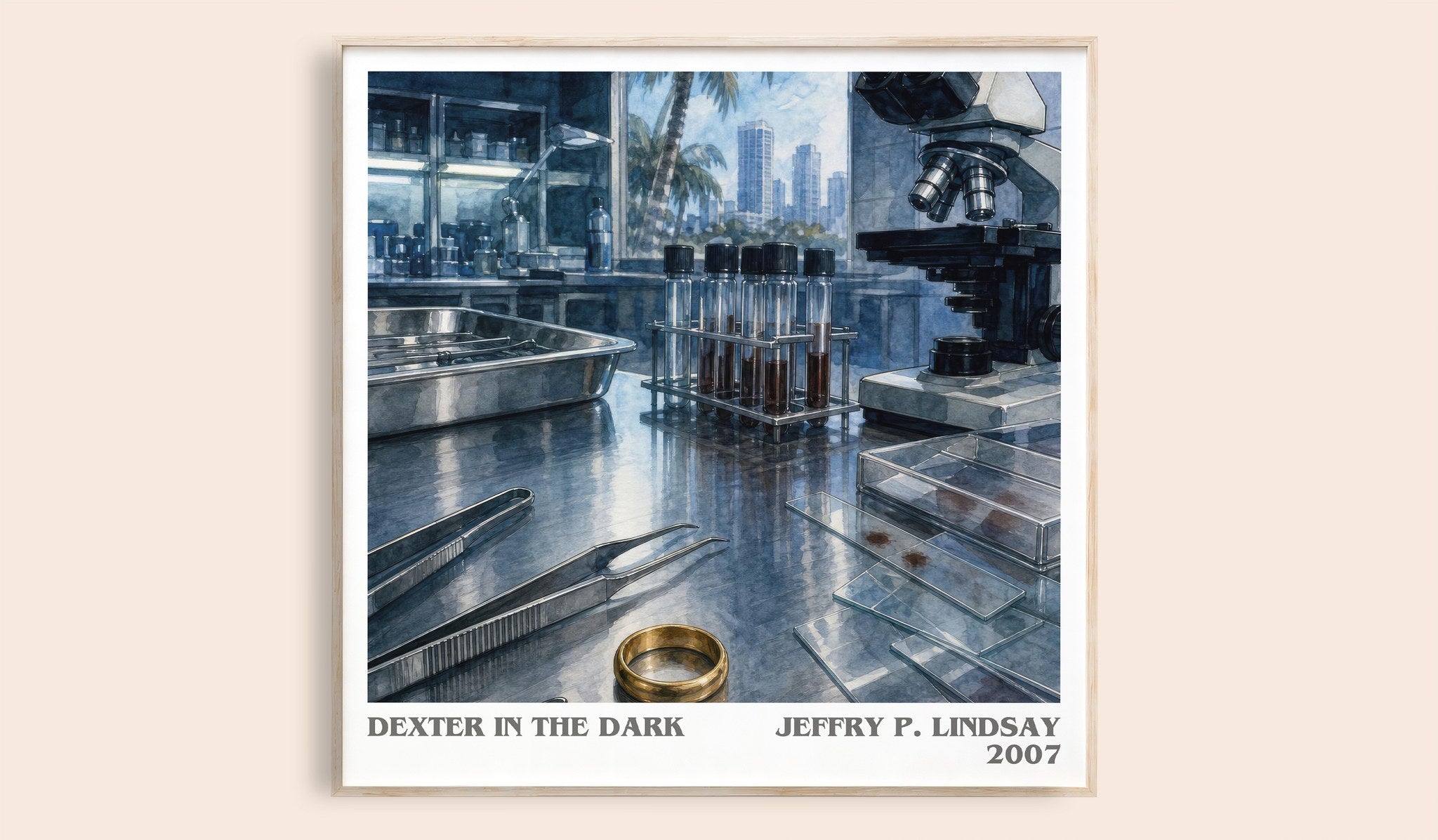 Dexter in the dark Literary Art Print by Jeffry P. Lindsay