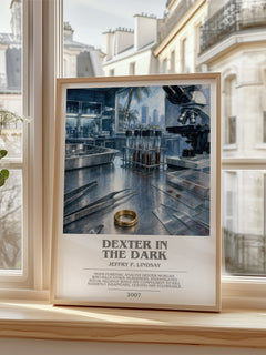 Dexter in the dark bookish poster colour and style options – Jeffry P. Lindsay book art