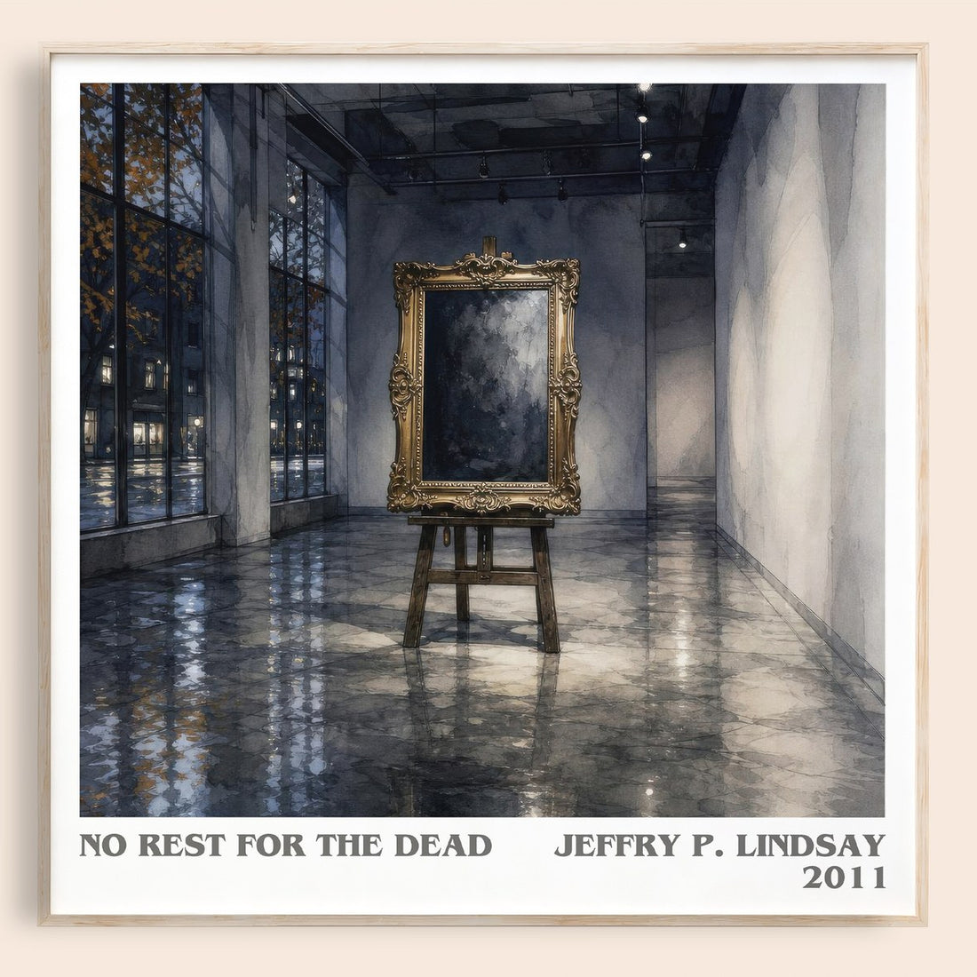 No Rest for the Dead literary book poster by Jeffry P. Lindsay – framed literary art print
