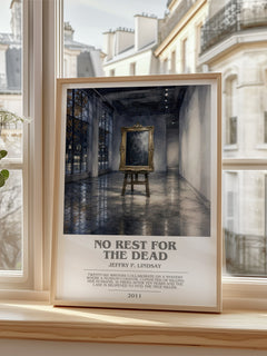 No Rest for the Dead bookish poster colour and style options – Jeffry P. Lindsay book art