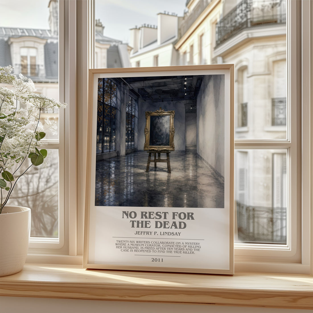 No Rest for the Dead bookish poster colour and style options – Jeffry P. Lindsay book art