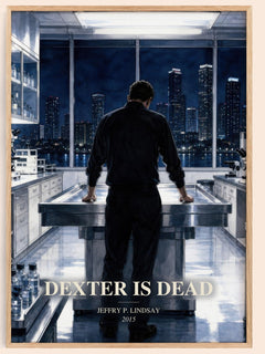 Dexter is dead watercolour book poster by Jeffry P. Lindsay – framed literary art print