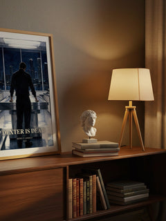 Dexter is dead watercolour print on bookshelf – Jeffry P. Lindsay fan gift