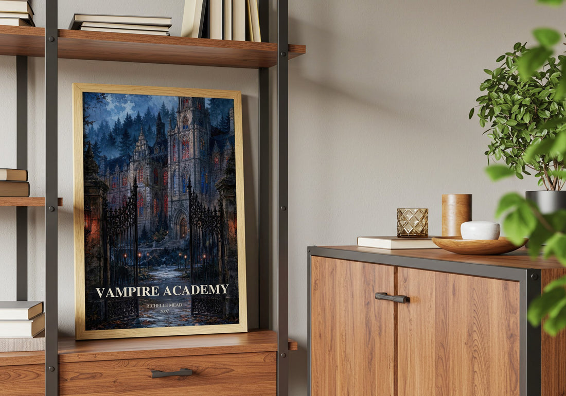 Vampire Academy book watercolour illustration paper finish options – matte satin gloss