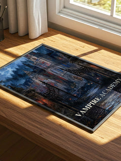Vampire Academy watercolour book poster framed on wall – young adult wall art