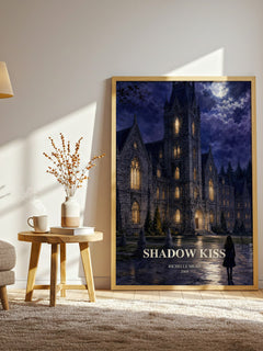 Shadow Kiss watercolour print in frame leaning in hallway – young adult wall art