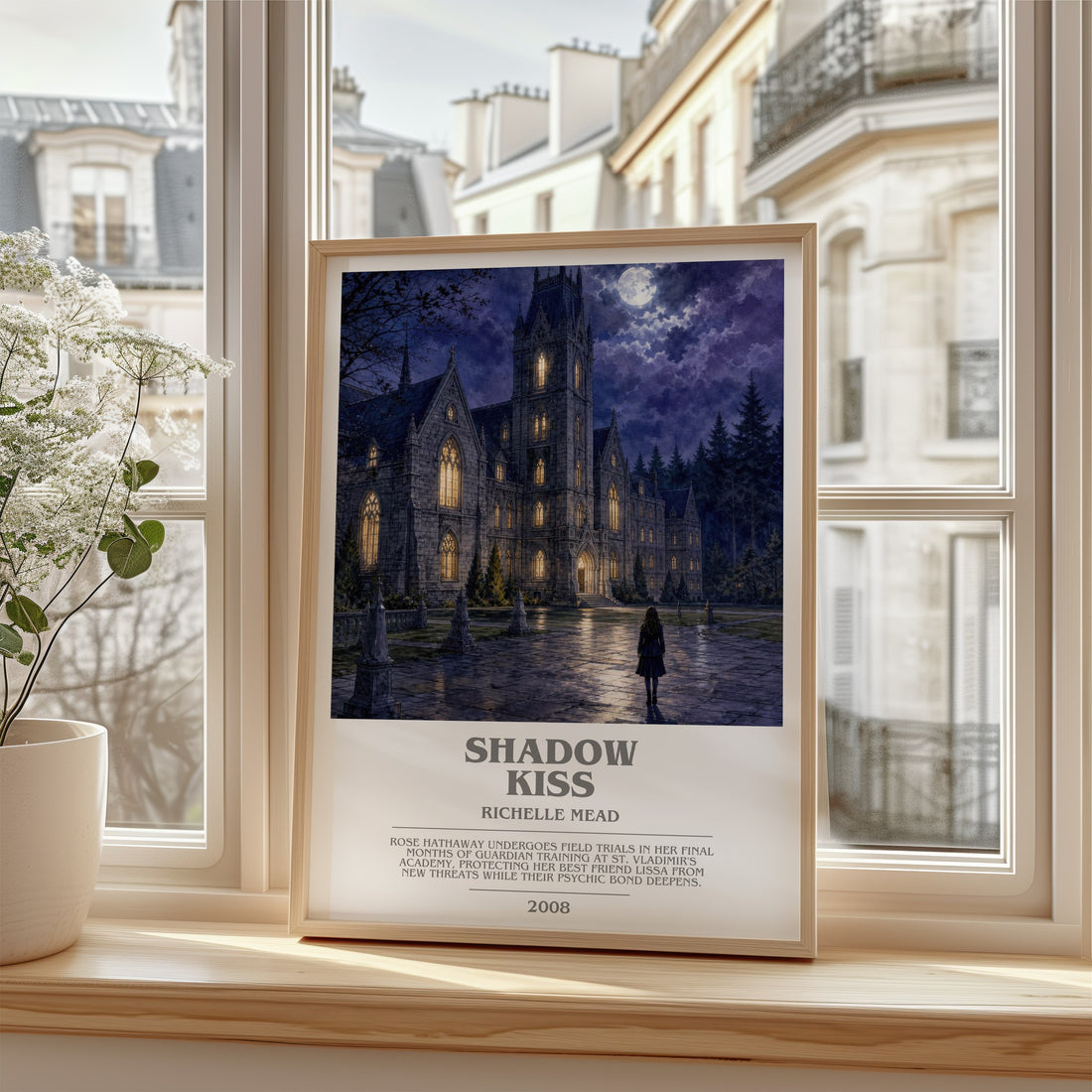 Shadow Kiss bookish poster colour and style options – Richelle Mead book art
