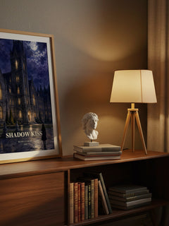 Shadow Kiss watercolour print on bookshelf – Richelle Mead fan gift